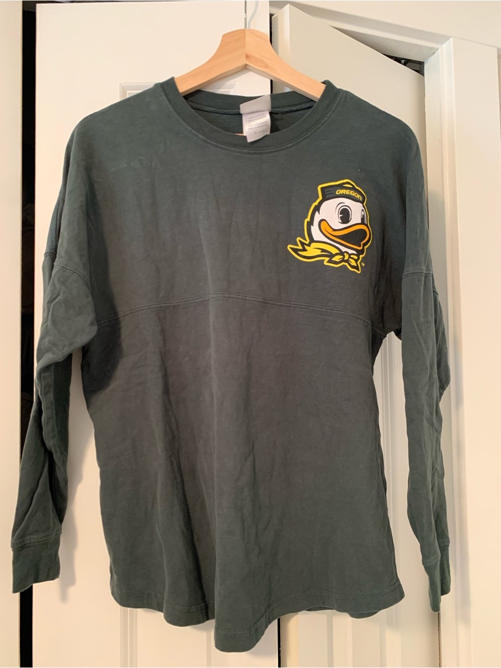 Long Sleeve Duck Logo Tee - Dark Green